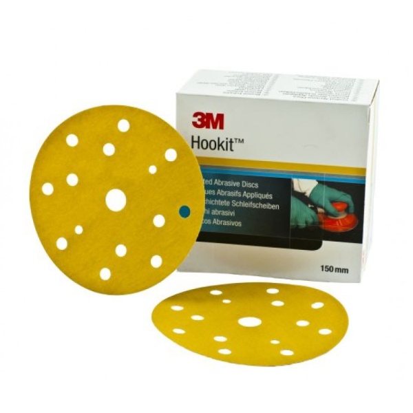 3M/ 50453 КРУГИ 255P+Золотистая LD861A p400 с 15 отв.D=150мм (100/500)