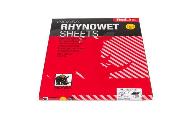 INDASA / RHYNOWET Лист (по мокрому) 230мм*280мм Р 320  арт.01360  (50шт)